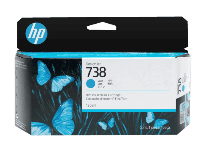 498N5A HP 738 130-ml Cyan DesignJet Ink
